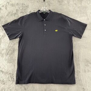 Amen‎ Corner Masters Golf Polo Shirt Mens XL Augusta National Black Short Sleeve